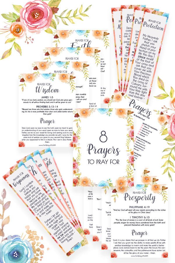 8 Printable prayers cover