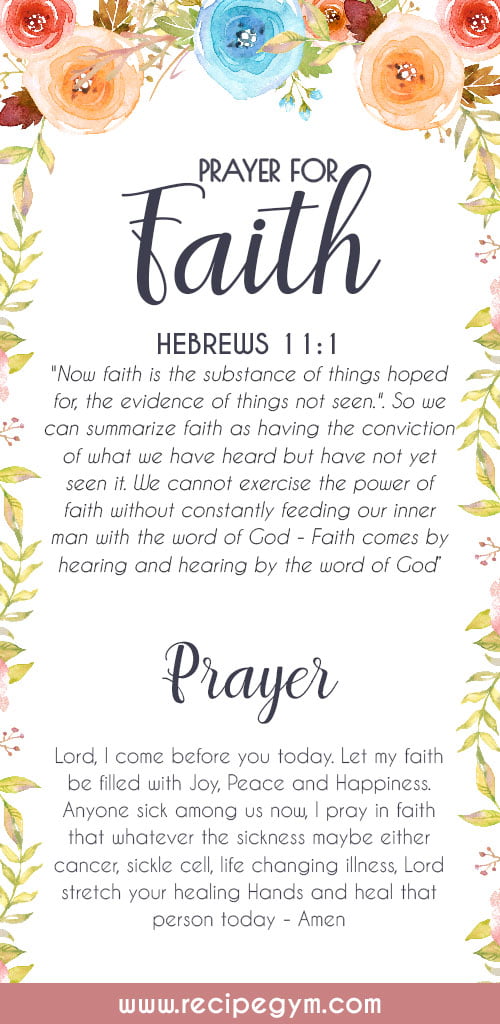 Prayer for faith
