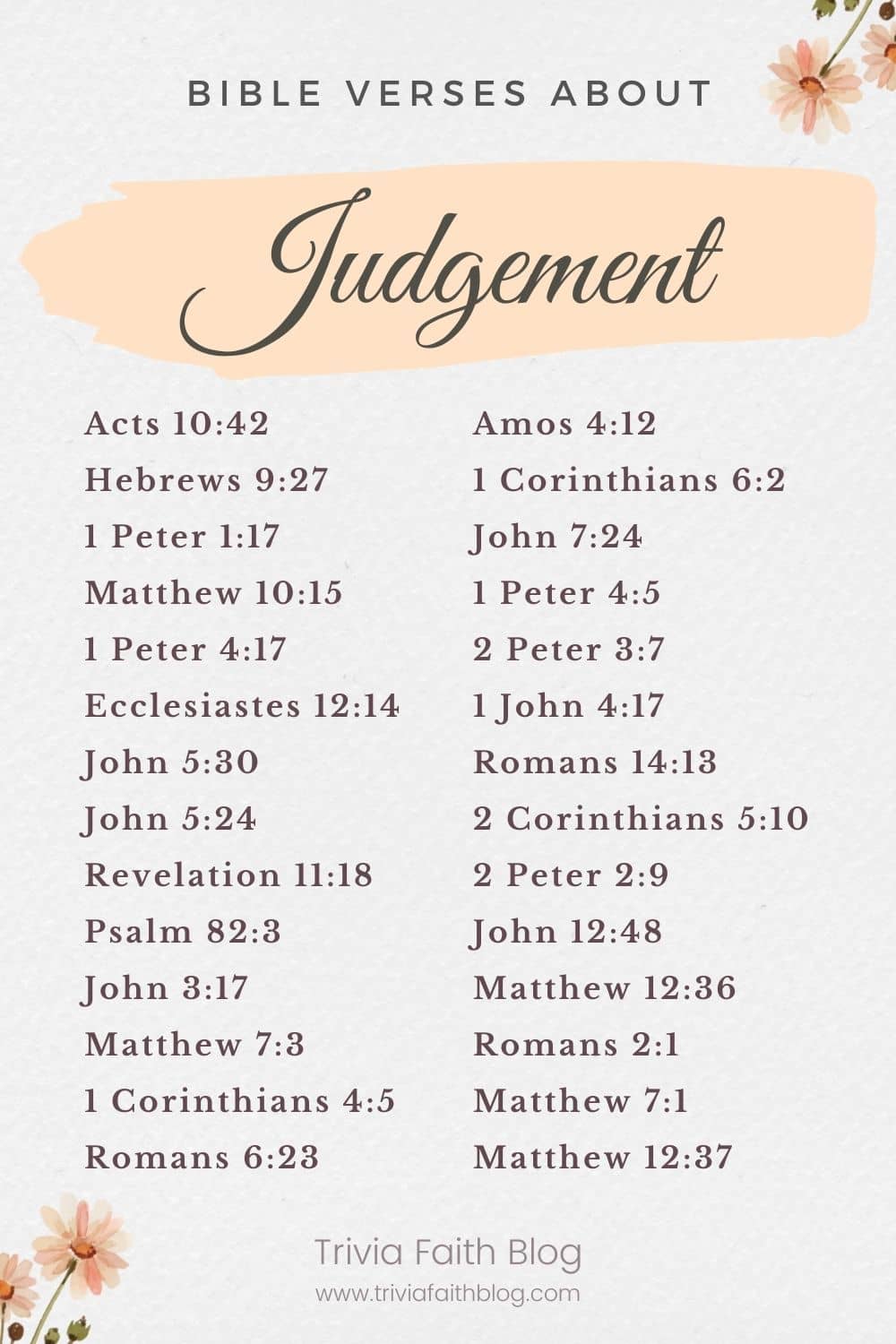 Bible verses about judgement