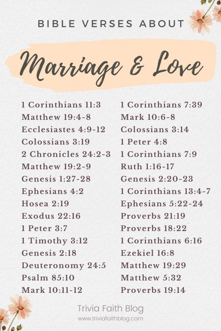 55 Bible Verses About Marriage and Love