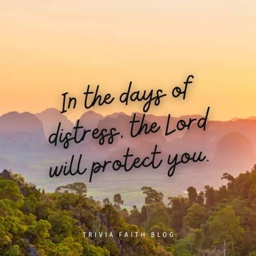 In the days of distress, the Lord will protect you
