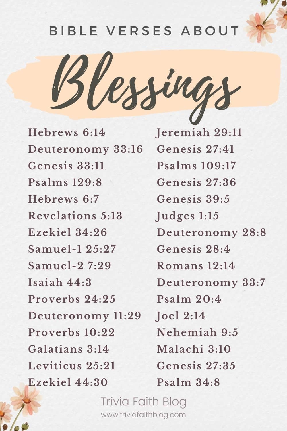 Bible verses about blessings kjv