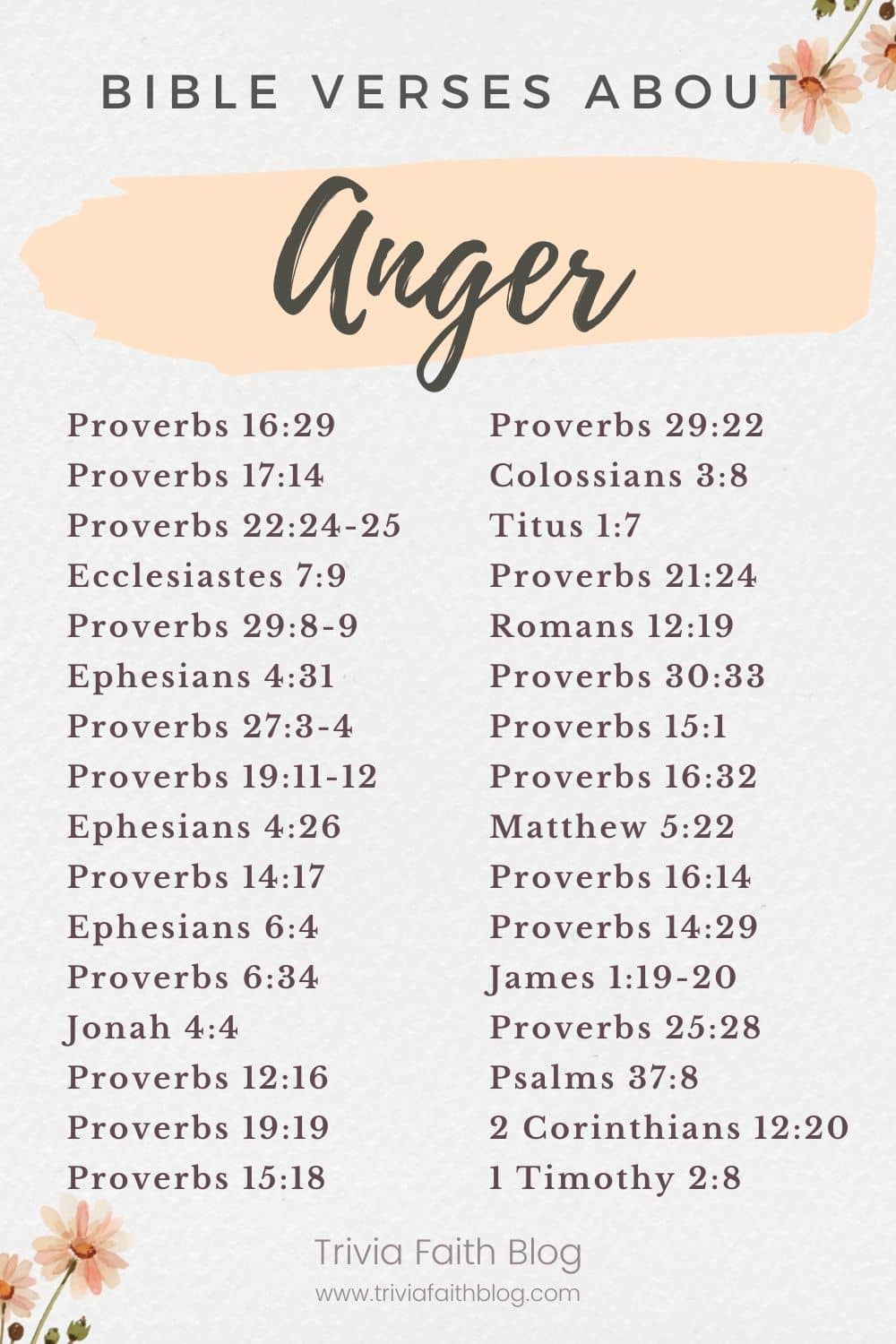 Bible verses about anger kjv