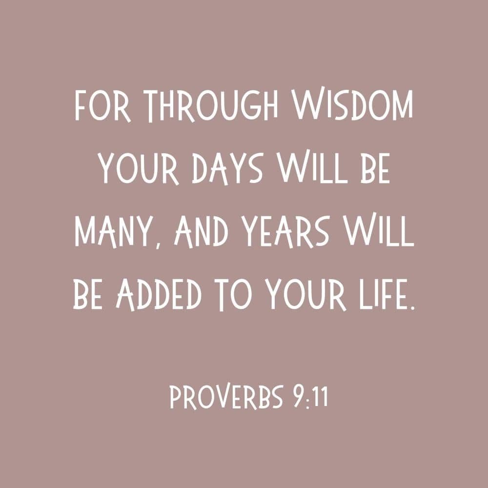 3CC For through wisdom your days will be many and years will be added to your life edited