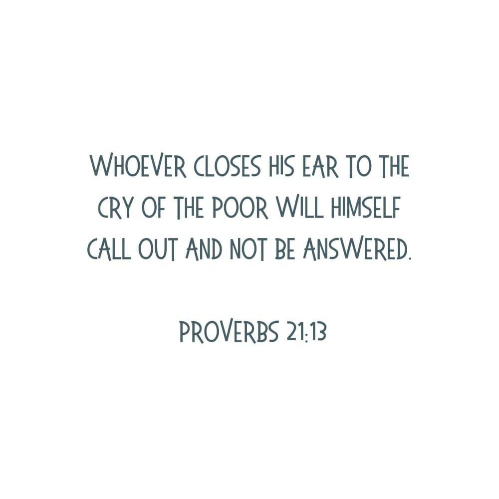 3F Whoever closes his ear to the cry of the poor will himself call out and not be answered edited