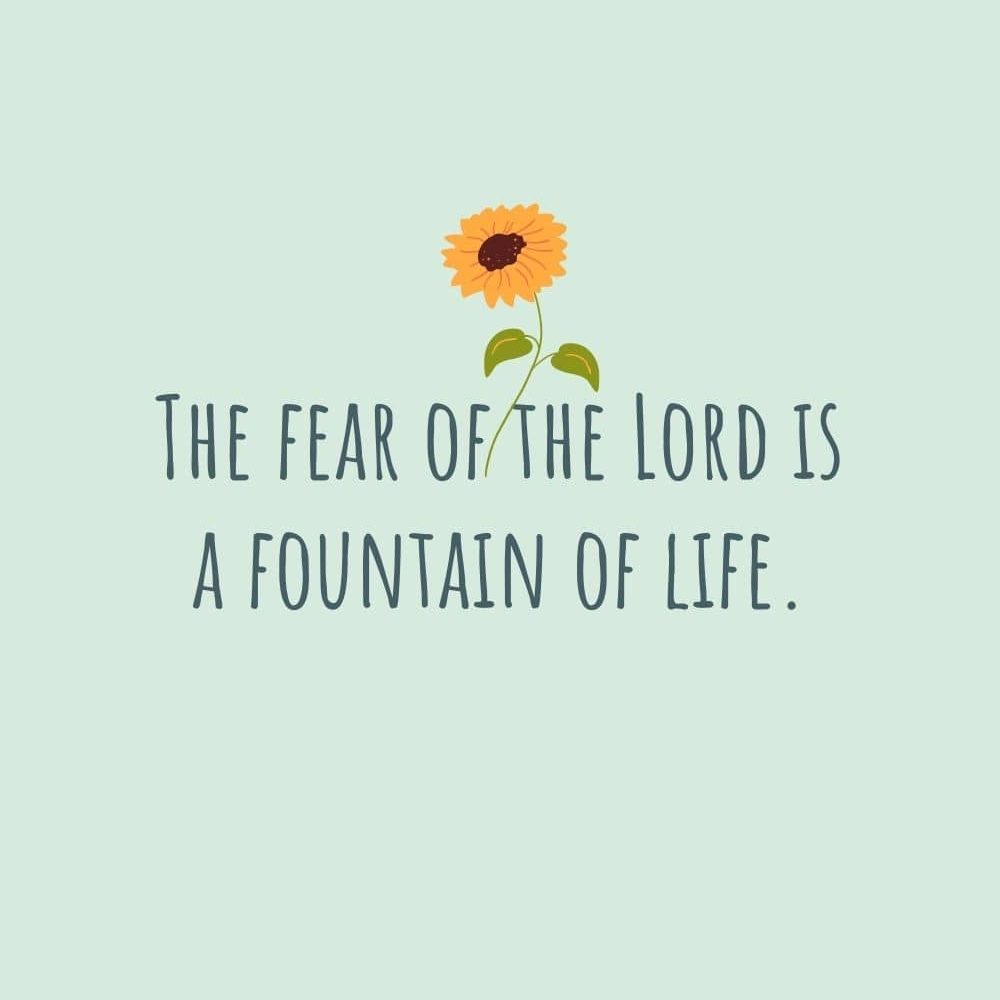 The fear of the Lord is a fountain of life edited