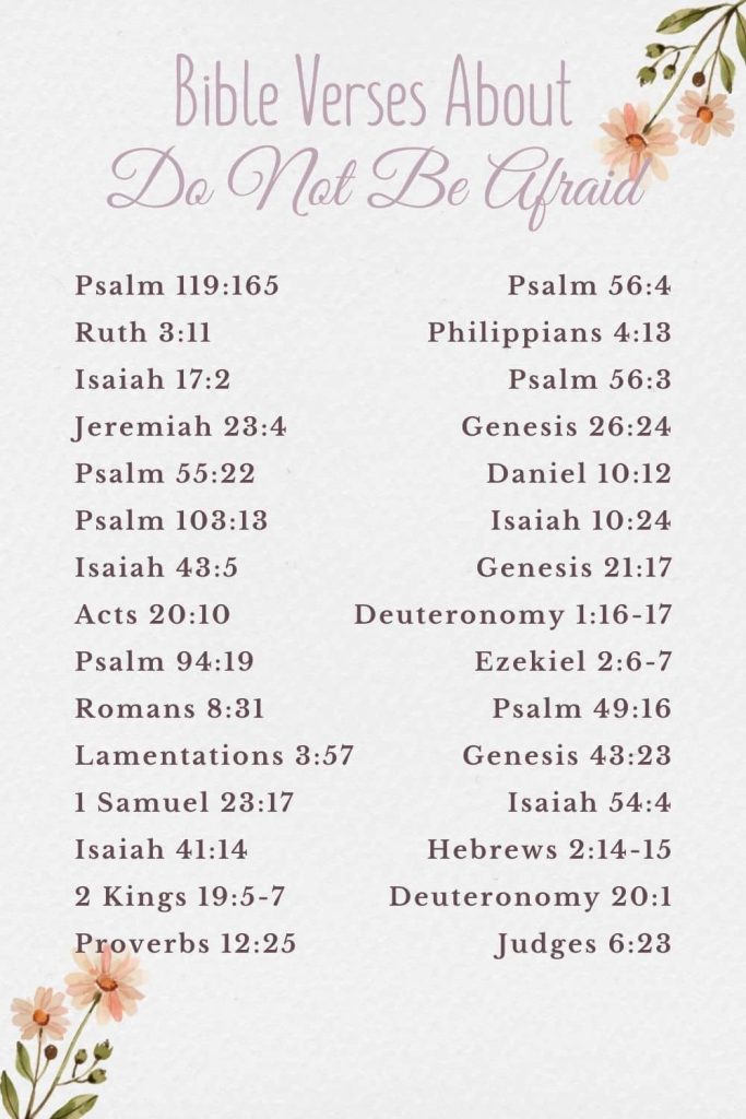 Bible Verses About Do Not Be Afraid