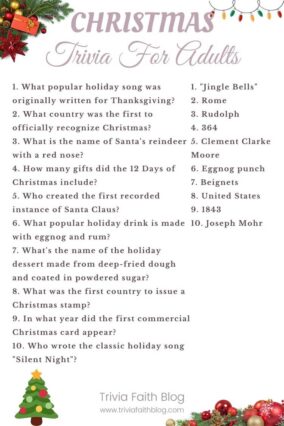 99 Fun Christmas Trivia Questions and Answers