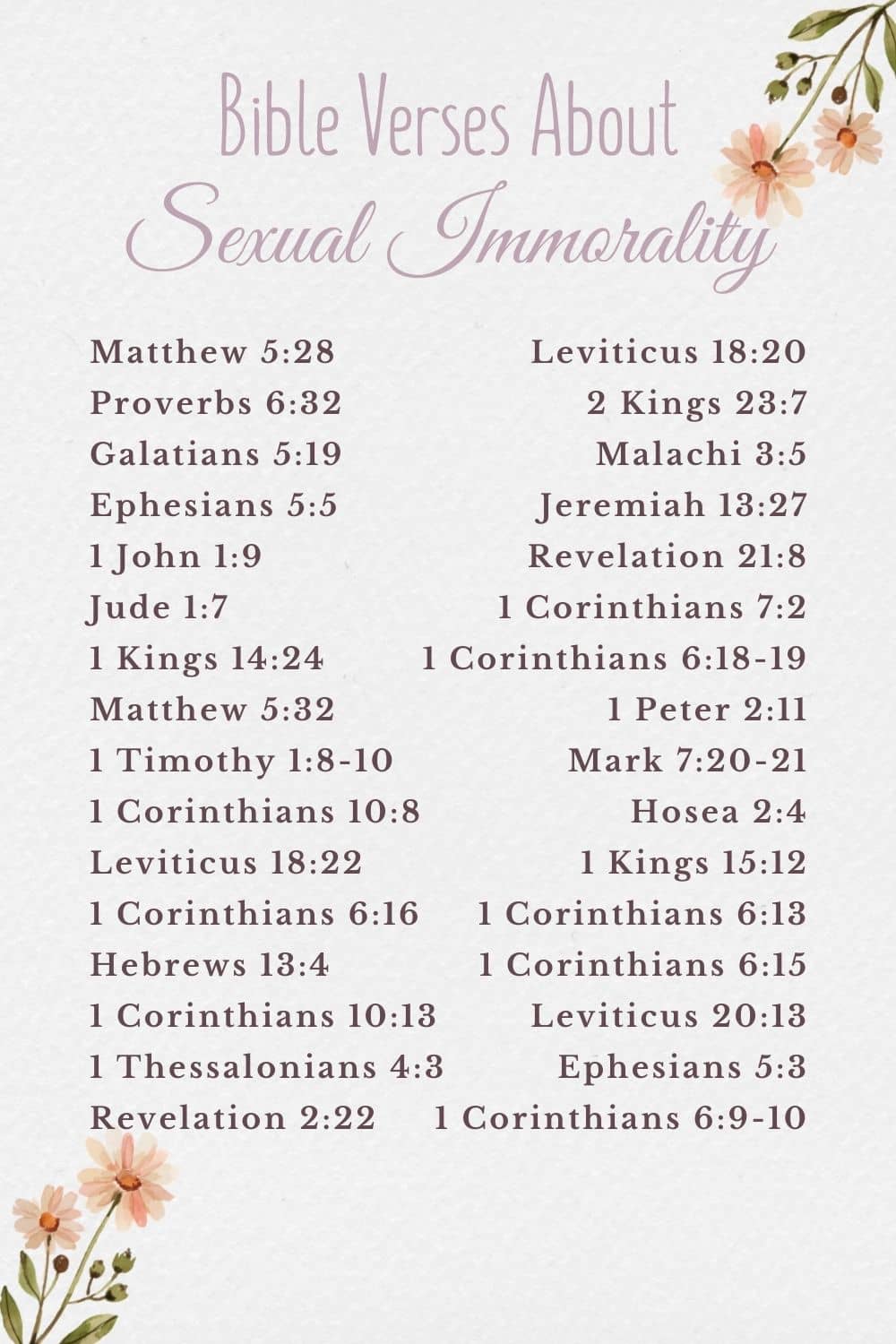 Bible Verses About Sexual Immorality
Bible Verses About Sexual purity