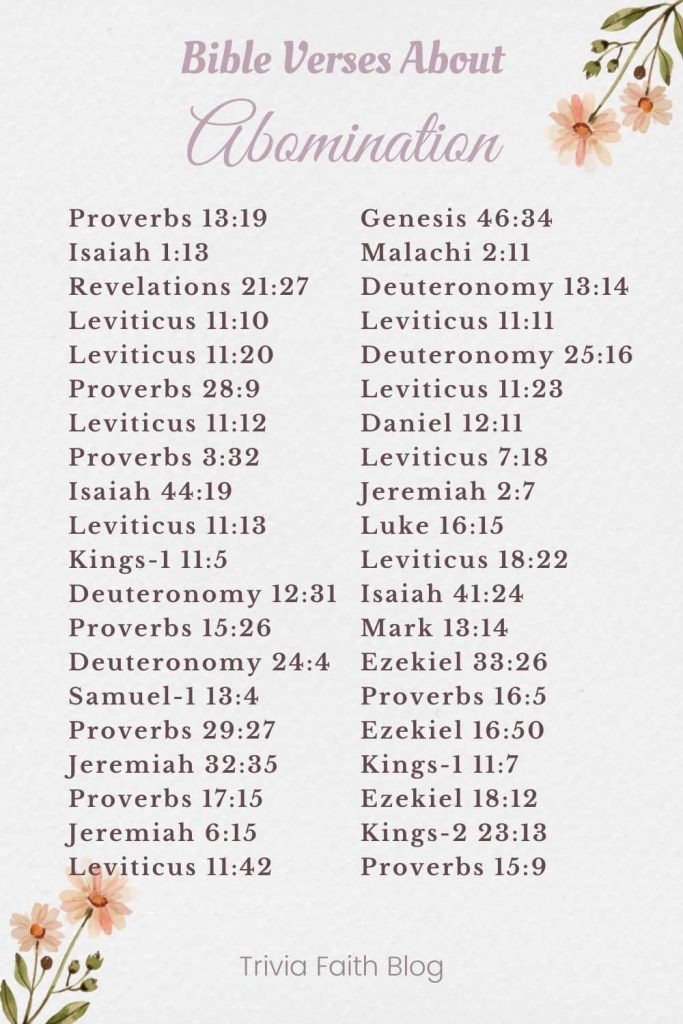 Bible verses about abomination