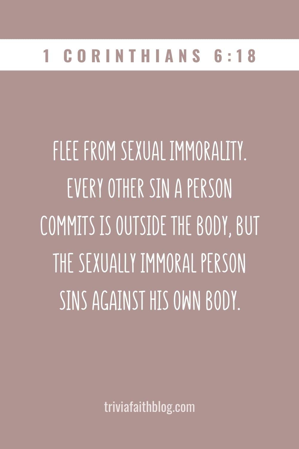 Flee from sexual immorality