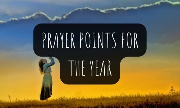 Prayer Points For The Year
