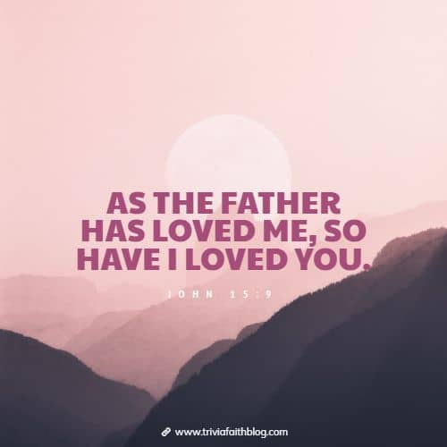 As the Father has loved me, so have I loved you