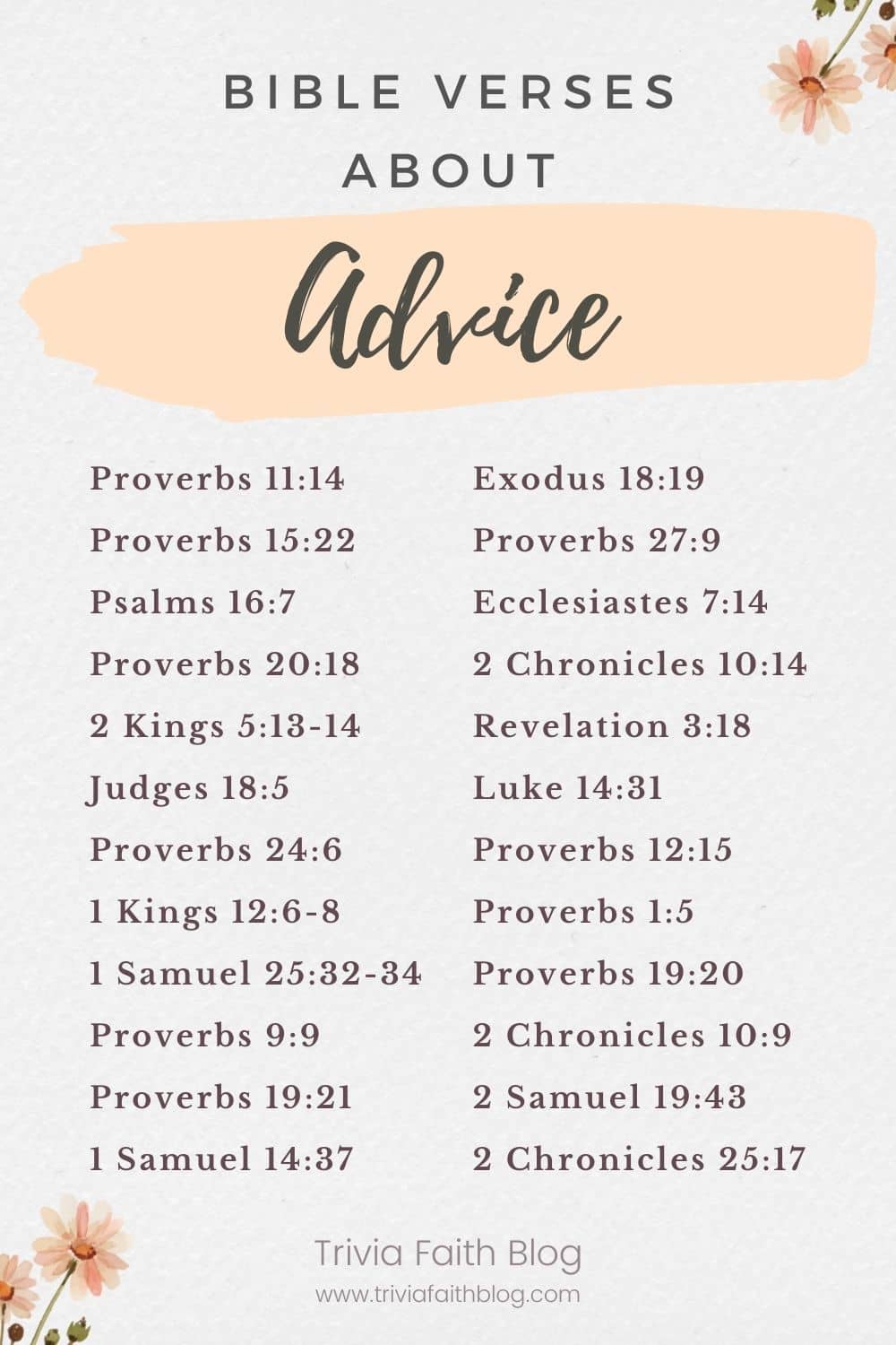 Bible Verses About Advice KJV