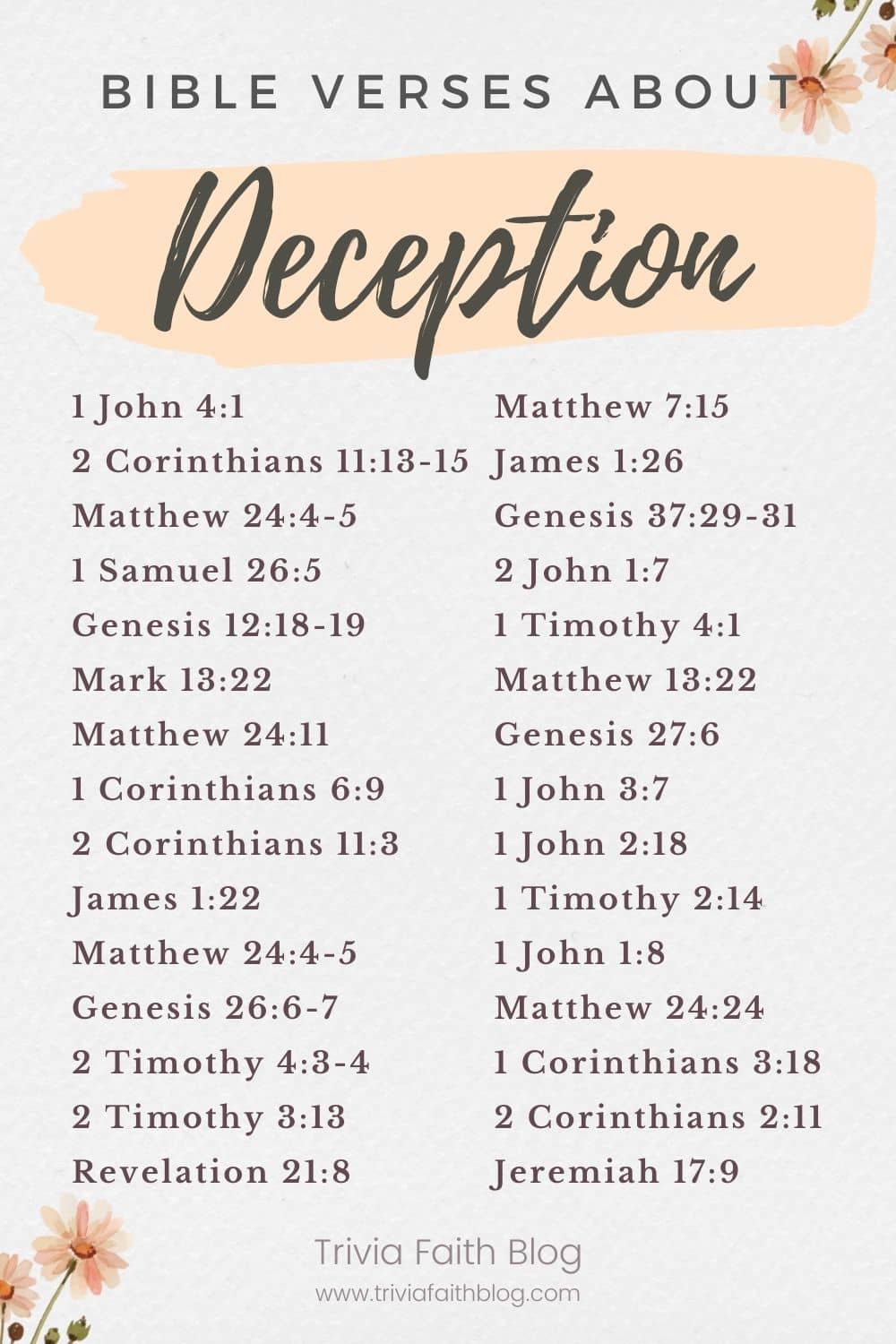 Bible verses about deception