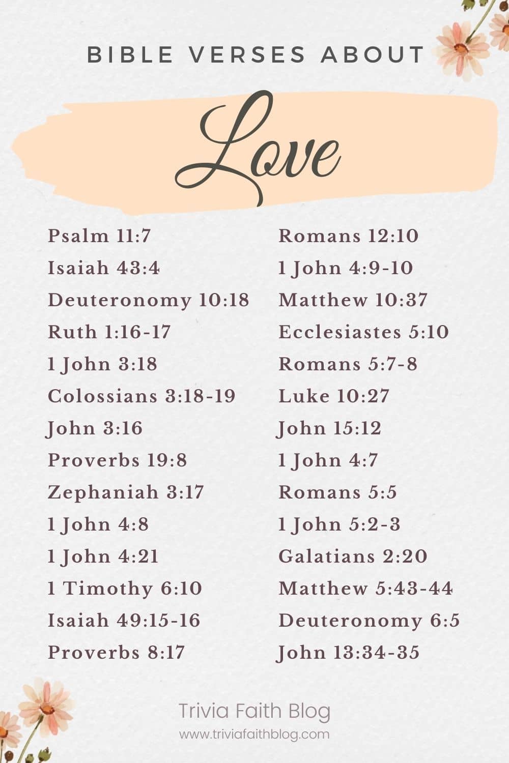 Bible verses about love of Christ