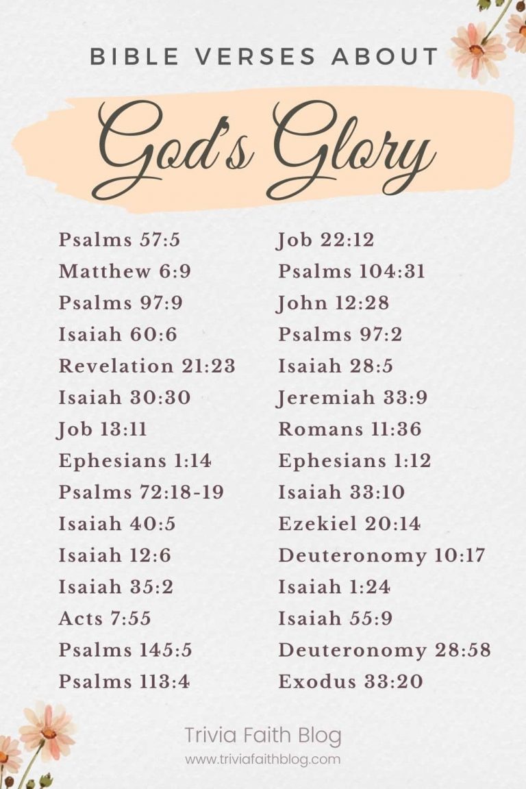 110 Uplifting Bible Verses About God's Glory KJV