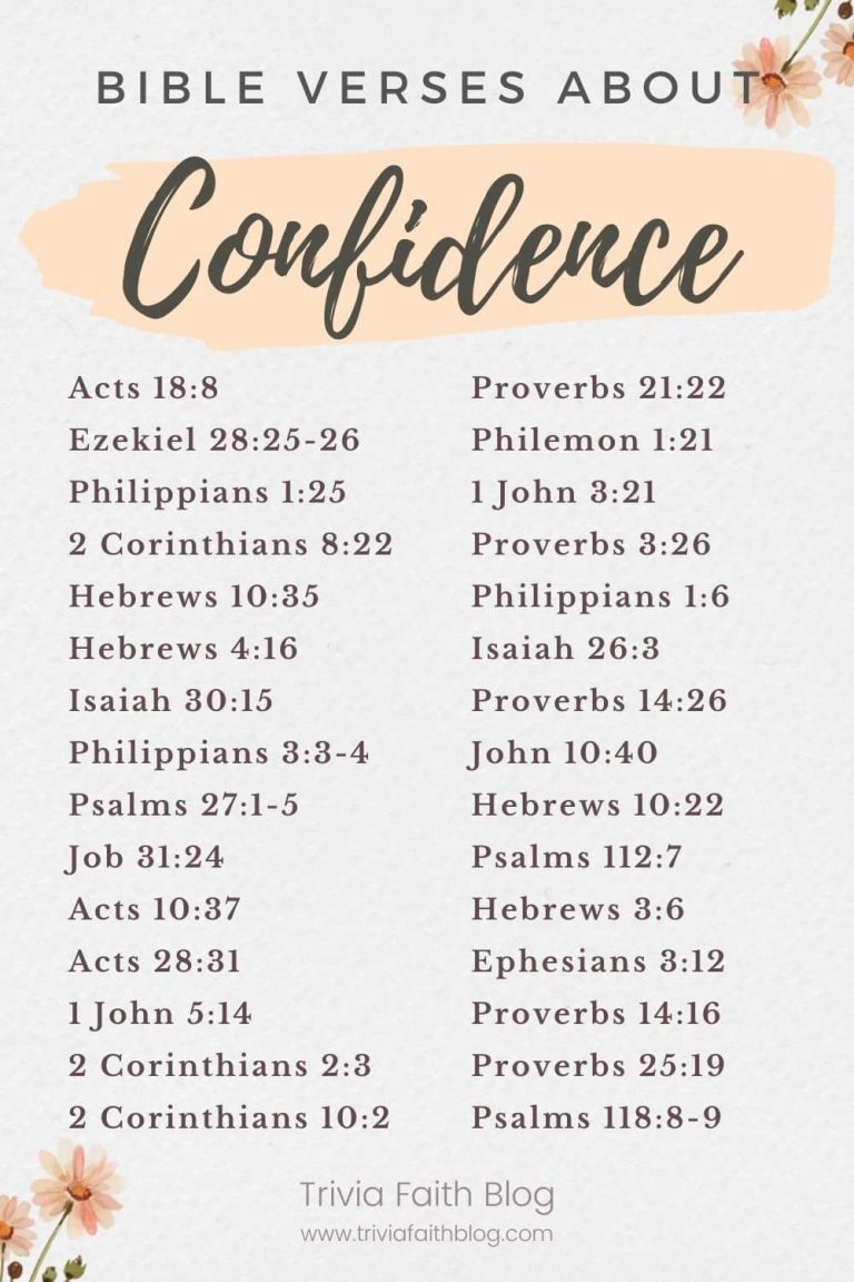 45 Uplifting Bible Verses On Confidence KJV