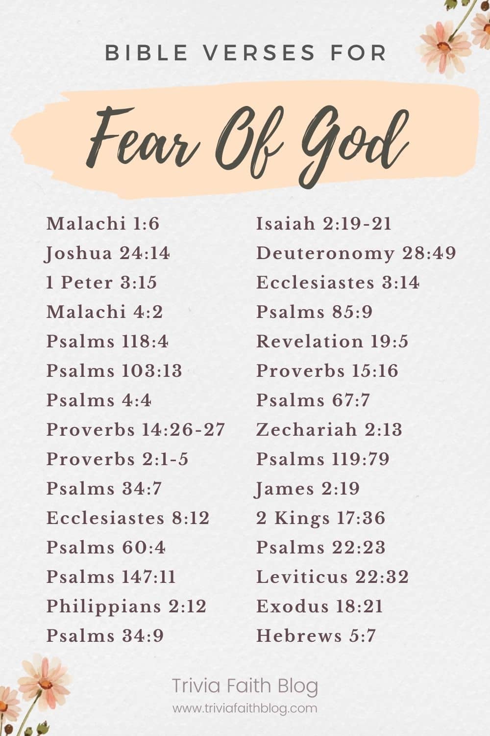 Bible verses about fear of God kjv
