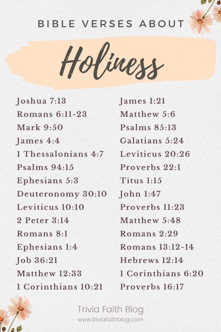 90 Powerful Bible Verses About Holiness KJV