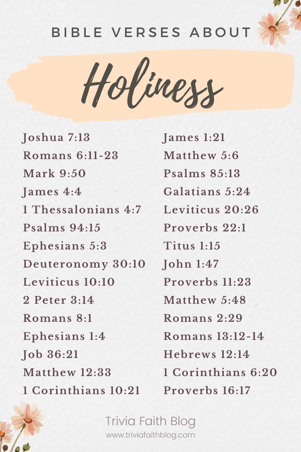 Bible verses about holiness kjv