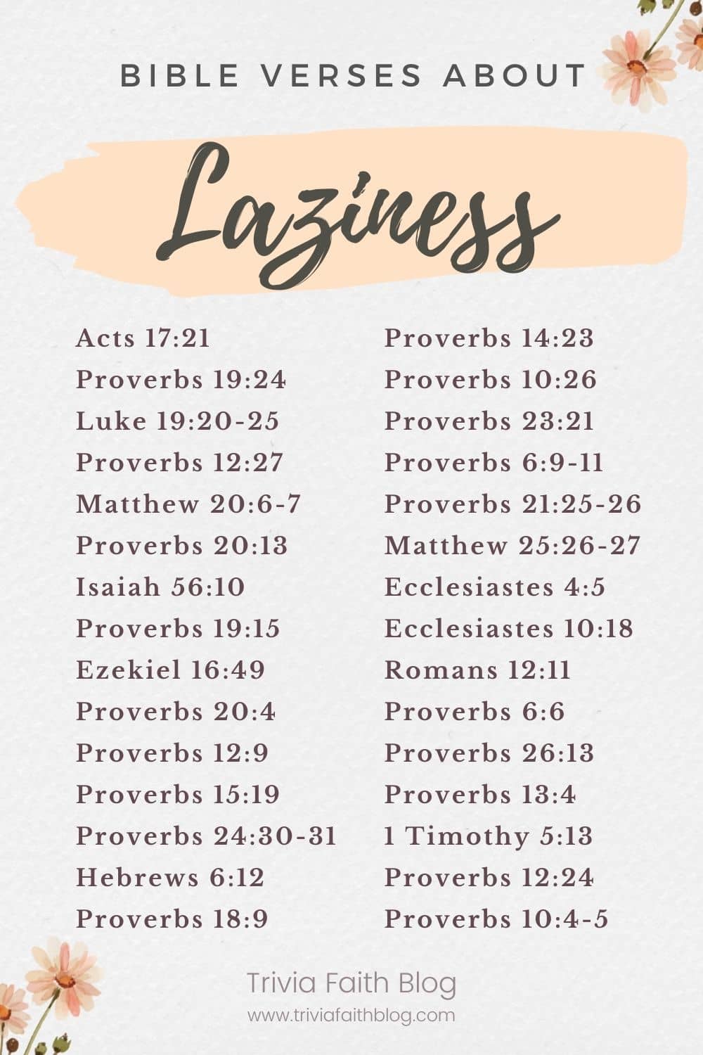 Bible verses about laziness kjv
