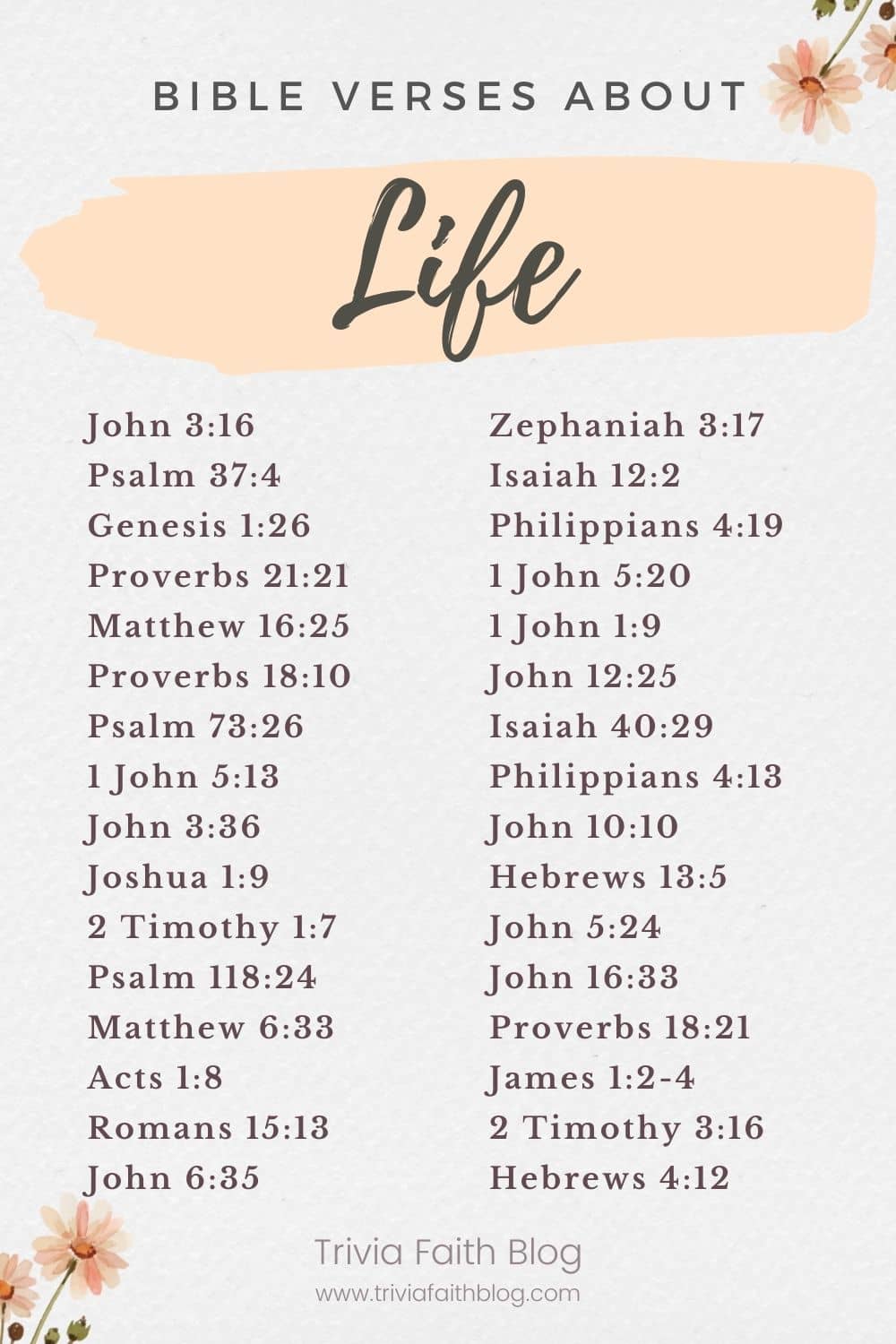 Bible verses about life kjv