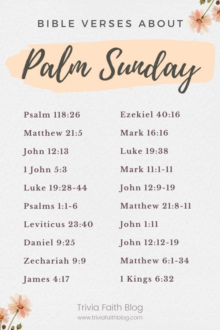 20 Popular Bible Verses About Palm Sunday