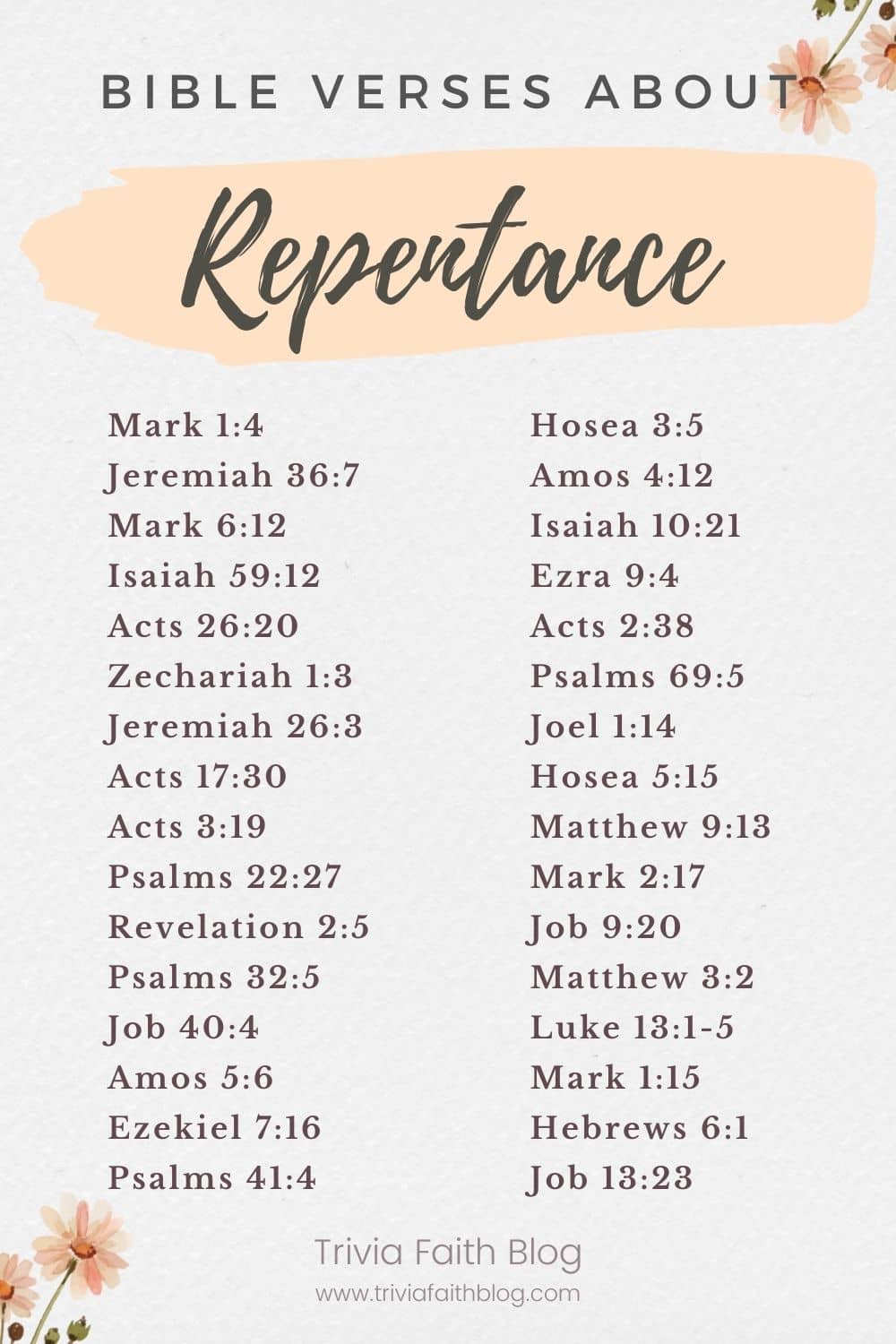Bible verses about repentance kjv