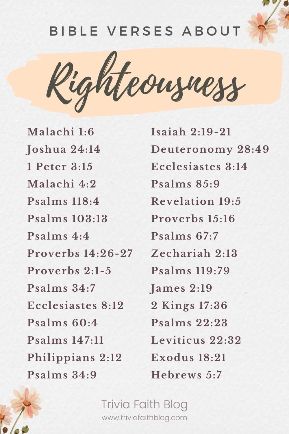 Bible verses about righteousness kjv