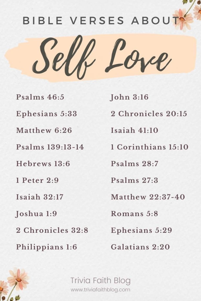 20 Powerful Bible Verses About Self Love KJV