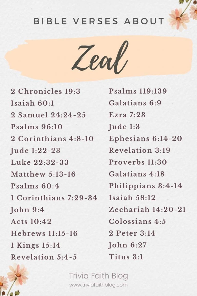 65 Important Bible Verses About Zeal KJV