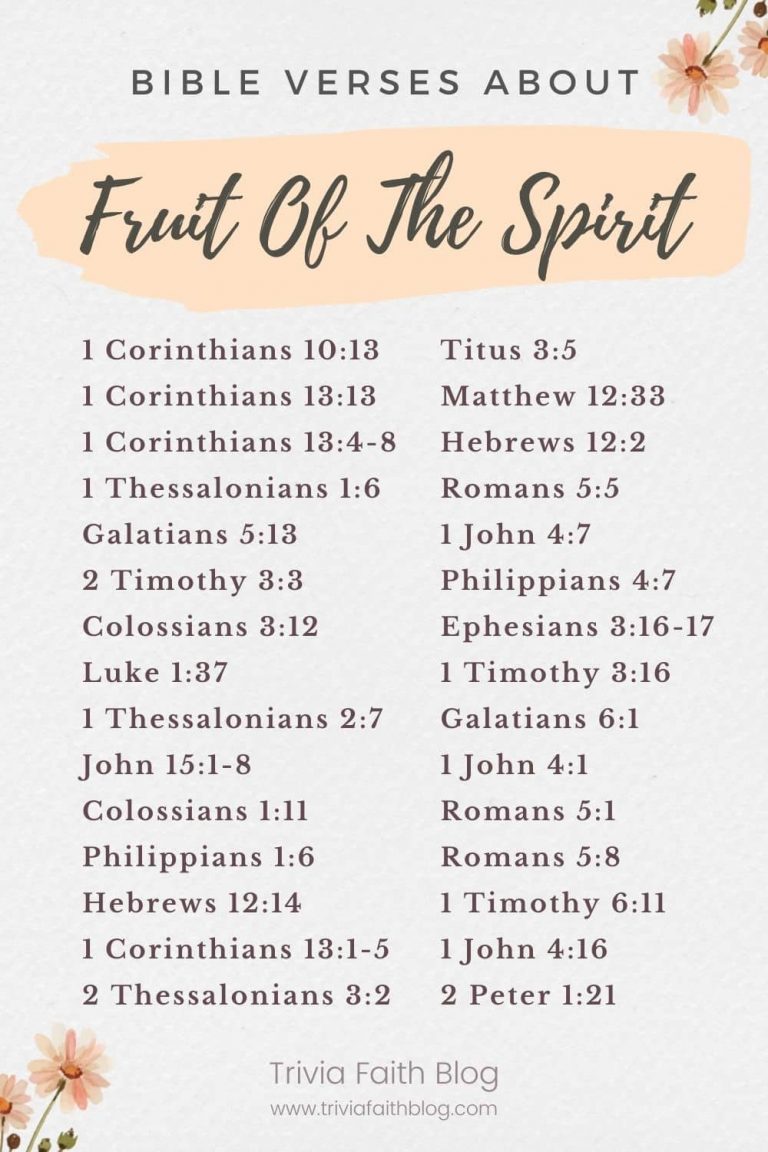 90 Important Bible Verses About Fruit Of The Spirit KJV