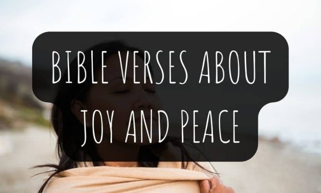 Bible Verses About Joy And Peace