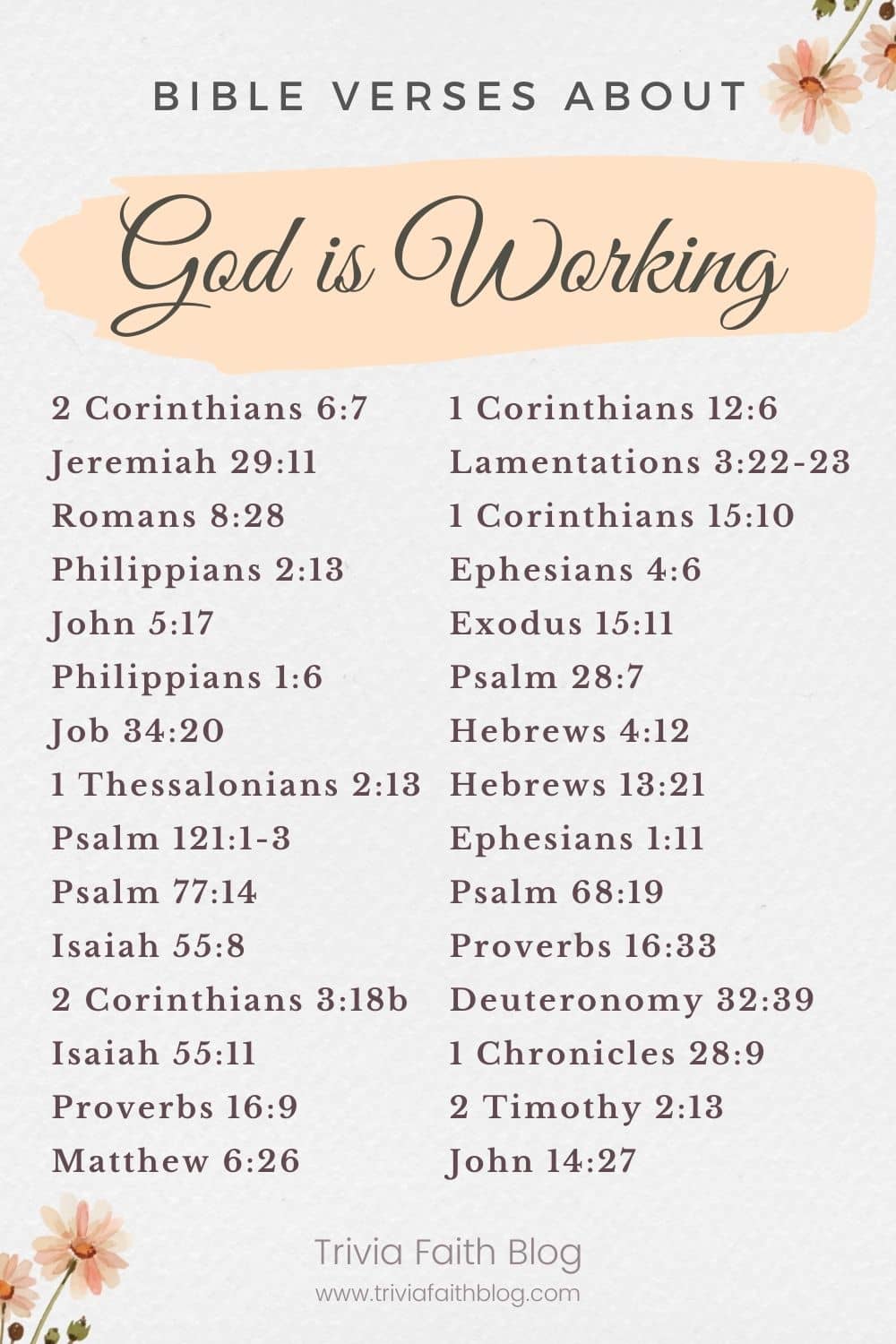 Bible verses about God Is Working