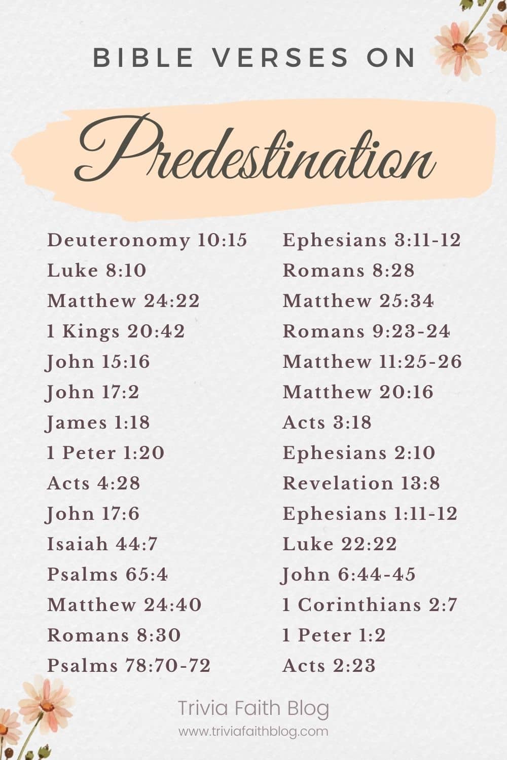 Bible verses about predestination kjv