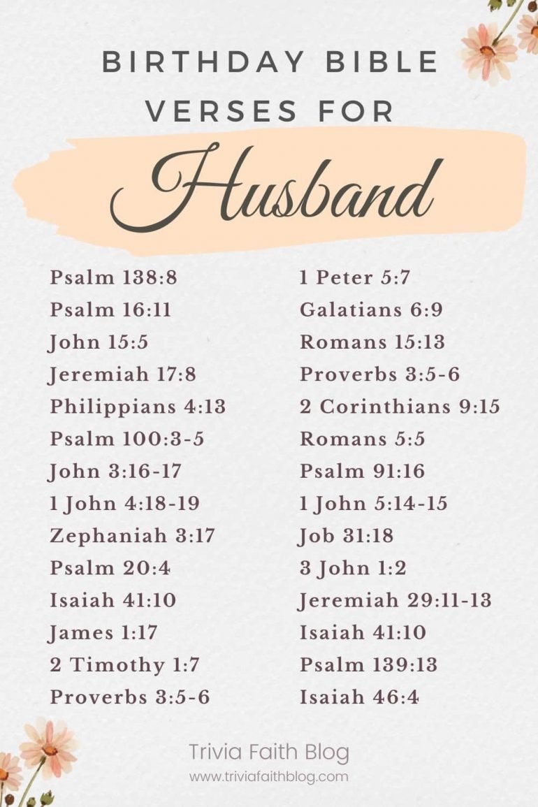 40 Best Birthday Bible Verses for Husband KJV