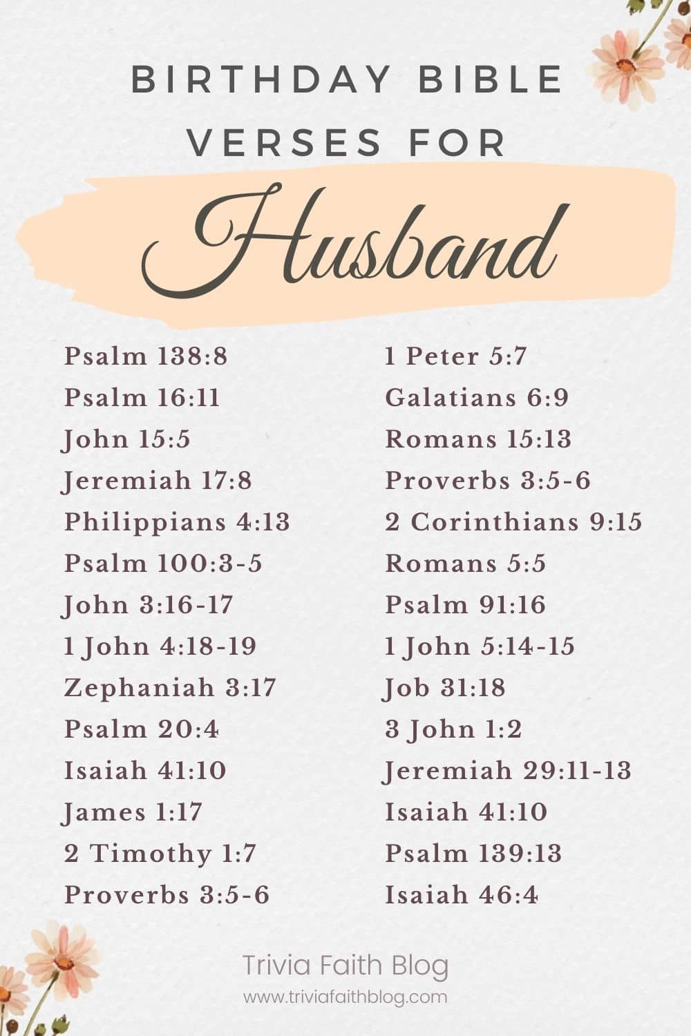 Bible verses for birthday for husband