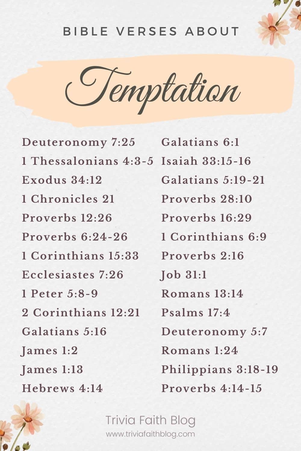 Bible verses about temptation