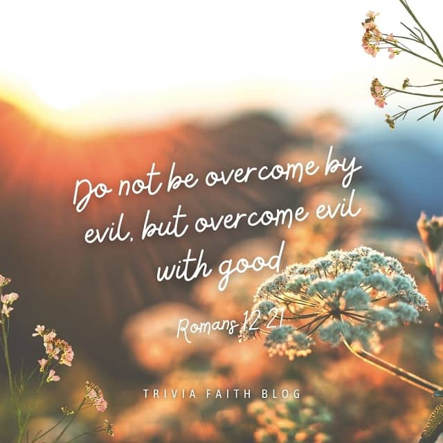 Do not be overcome by evil, but overcome evil with good