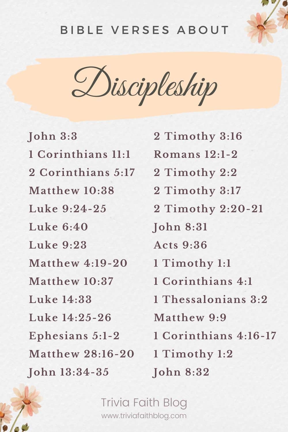 Bible Verses About Discipleship