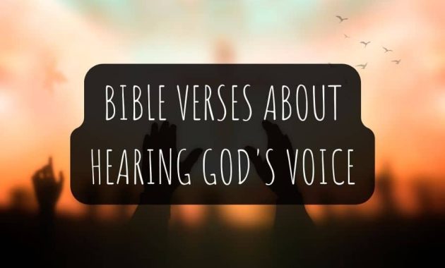 bible verses about hearing god's voice