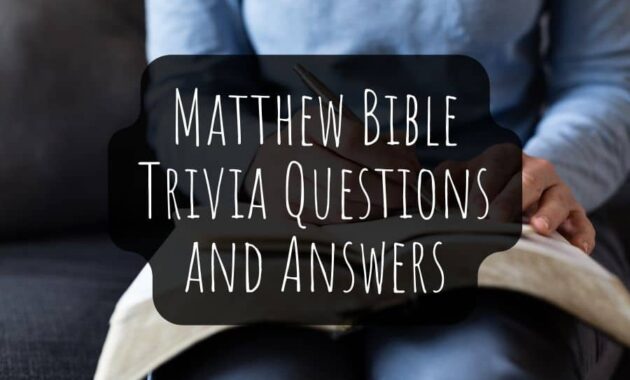 Matthew Bible Trivia Questions and Answers