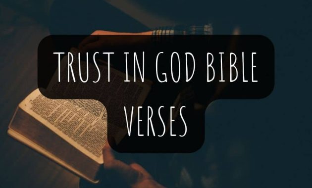 Trust In God Bible Verses