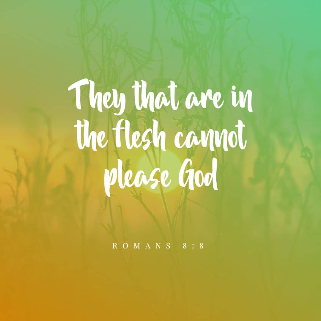 they that are in the flesh cannot please God