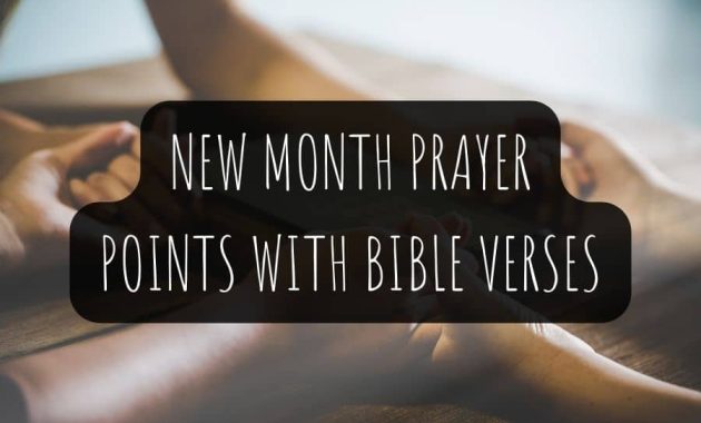 New Month Prayer Points With Bible Verses