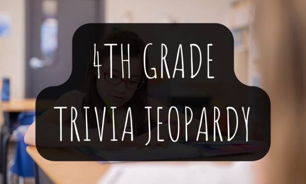 4th Grade Trivia Jeopardy