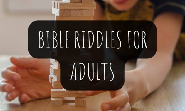 Bible Riddles For Adults and Kids