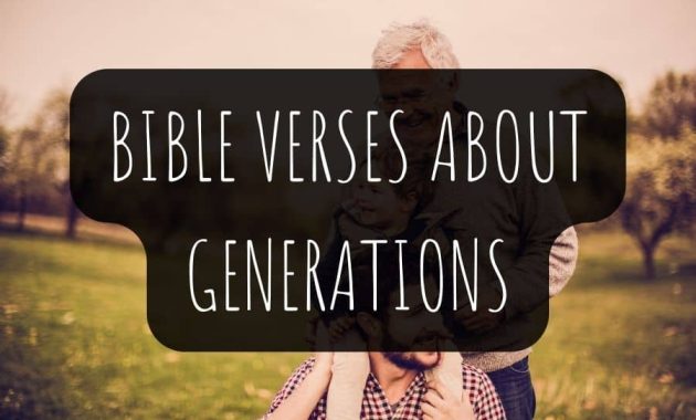 Bible Verses About Generations