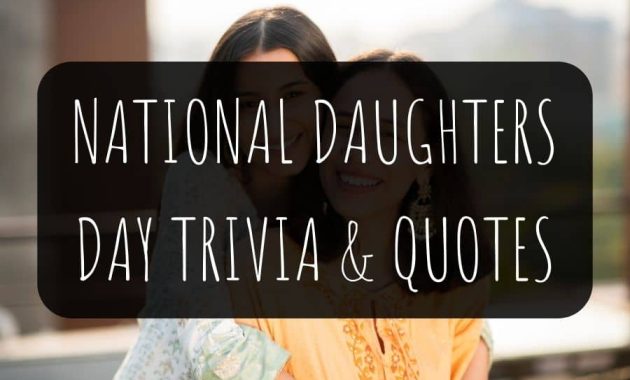 National Daughters Day Trivia and Quotes